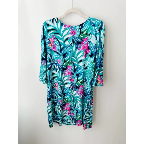 Lilly Pulitzer Ophelia Swing Dress Maldives Green Hype It Up - Picture 5 of 9